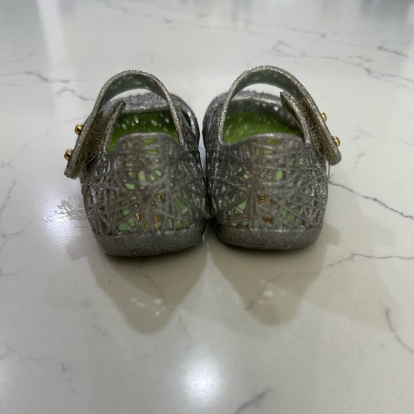 Mini Melissa + Campana Silver Jelly Baby Toddler Shoes Size 5 - Picture 6 of 6